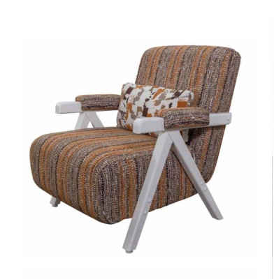 Sillón multicolor mobiliario de diseño de lujo tapizado de una plaza