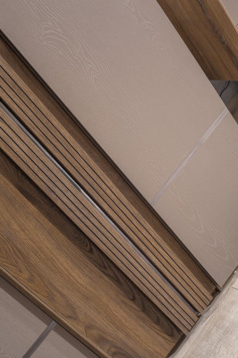 Armario beige diseñador Muebles de dormitorio Diseño moderno de muebles