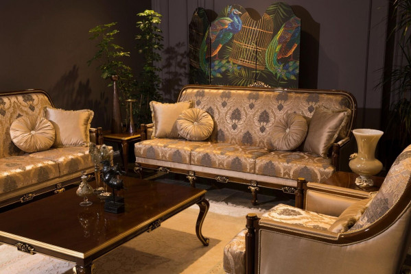 Set completo de sofá 3+3+1 con mesa de centro, sofás de diseñador. Sofa de 4 piezas.