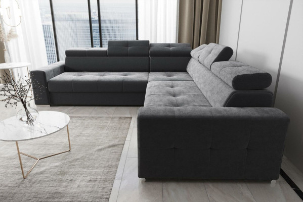 Sala de estar textil cuero lujo L forma moderno sofá esquinero tapizado sofás nuevo.