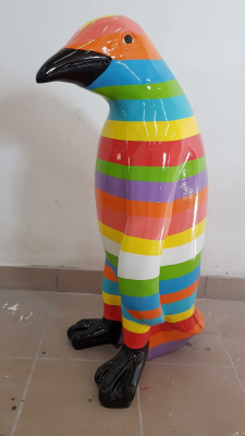 Esculturas de figuras abstractas modernas, figuras de diseñador, decoración de jardín de pingüino.