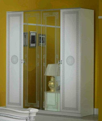 Dormitorio conjunto de muebles italianos moderno lujo de 6 piezas. Cama camas armario nuevo.