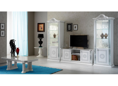 Conjunto de sala de estar, pared de sala, vitrina, cómoda, mesa, muebles de TV, vitrinas completas, set de 3 piezas nuevo.