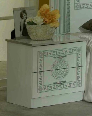 Conjunto de dormitorio de alta calidad de 3 piezas Cama Cama Doble Camas 2x Mesita de Noche Chesterfield