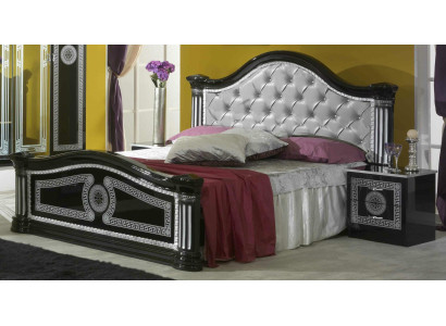 Cama 2x Mesita de noche 3 piezas. Juego de dormitorio Diseño Dormitorio de lujo Chesterfield