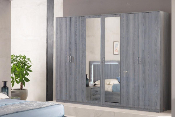 Dormitorio Muebles Armario Armarios Armario Mueble de pared 6 puertas Madera Nuevo