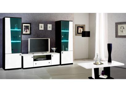 Moderno conjunto de vitrina para sala de estar, comedor, pared, armario, mueble de TV, de 3 piezas. Nuevo.
