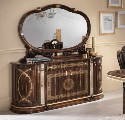 Clásico aparador con espejo, cómoda xxl, armario, aparador. Muebles italianos.