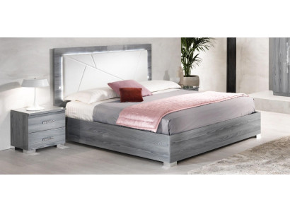 Dormitorio 3 piezas Conjunto Cama 2x Mesita de noche Consola Camas Dobles Hotel Acolchado