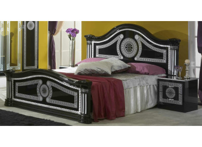 Cama 2x mesitas de noche 3 piezas. Muebles italianos Dormitorio Camas Madera Nuevo Juego