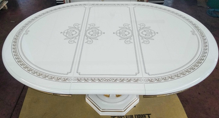 Mesa de comedor de madera redonda Mesa redonda Mesas Comedor Mesa redonda Muebles italianos Nuevos