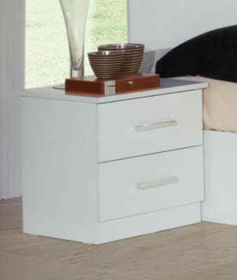 Cama doble Cama 2x Mesitas de noche Diseño de madera Camas Estilo moderno de 3 piezas con luz LED
