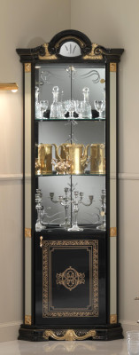 Clásico armario de vitrina para la sala de estar, vitrina de cristal, vitrina de mueble de vitrina de Italia, muebles nuevos.