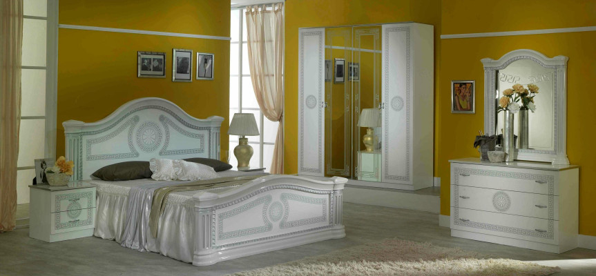 Cama de diseñador Dormitorio cama clásica Madera Hotel de lujo Asiento acolchado Nuevo