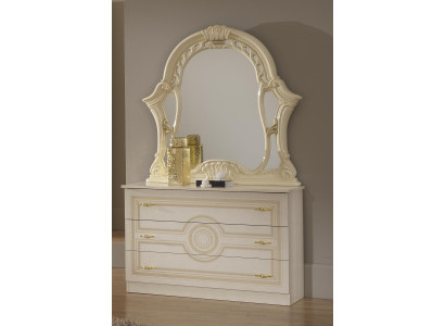 Mesa consola de consola con espejo juego de muebles de lujo consola de 2 piezas. Hecho en Italia.