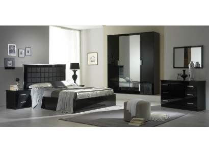 Diseño dormitorio 6 piezas. Juego de dormitorio completo Cama Mesita de noche Cómoda Nuevo