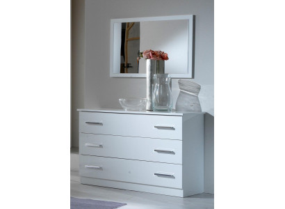 Espejo + cómoda armario tocador aparadores conjunto de dormitorio decoración madera