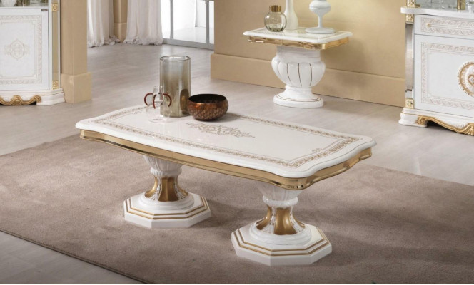 Mesa de centro de lujo para sala de estar Mesa de diseño rectángular para sala de estar Estilo de muebles Tabla de madera