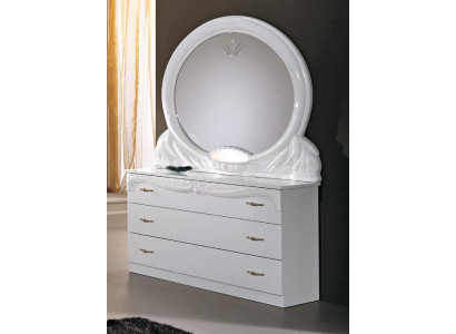 Espejo Cómoda Armario Cómodas Aparador Conjunto de dormitorio Madera Estilo moderno Nuevo