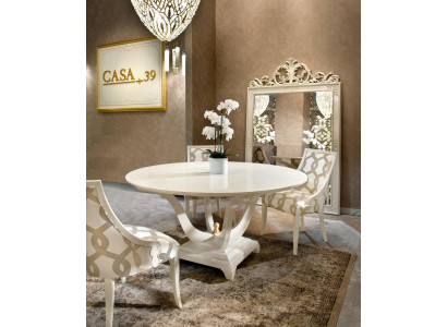 Diseño Mesa Redonda 4x Sillas Sillones Comedor Asiento Acolchado Mesas Redondas Set