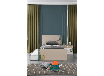 Diseño de camas para niñas habitación infantil cama de madera con marco tapizado nuevo.