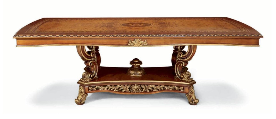 Mesa de comedor mesa de comedor rincón para comer grande mesa comedor barroco dorado XXL