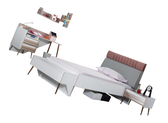 Diseño de camas cama infantil dormitorio juvenil cama muebles de cama de madera blanca