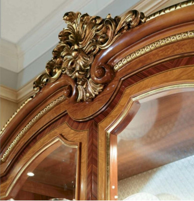 Vitrinas Armario Vitrinas Madera Lujo Gabinete de Vidrio Muebles Barrocos