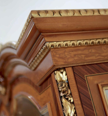 Vitrinas Armario Vitrinas Madera Lujo Gabinete de Vidrio Muebles Barrocos