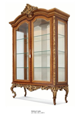 Vitrinas Armario Vitrinas Madera Lujo Gabinete de Vidrio Muebles Barrocos