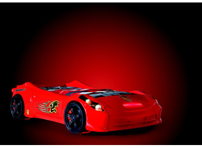 Habitación infantil Cama infantil Diseño de coche de carreras Cama de coche con colchón