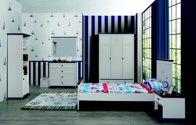 Armario de madera para ropa Armario de dormitorio juvenil infantil Muebles de madera nuevos