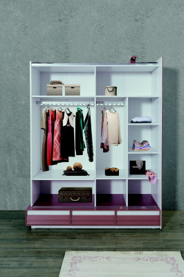 Armario de ropa Muebles de diseño Habitación infantil Blanco Armario Dormitorio