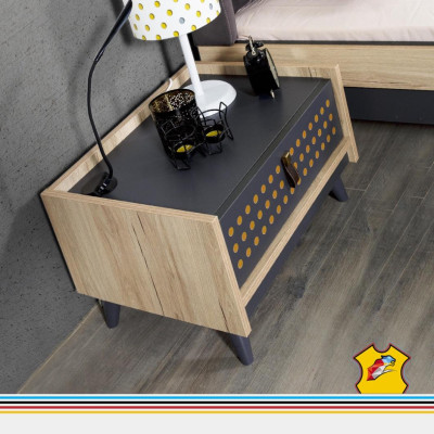 Diseñador habitación infantil mesita de noche cama armario de dormitorio de 3 piezas