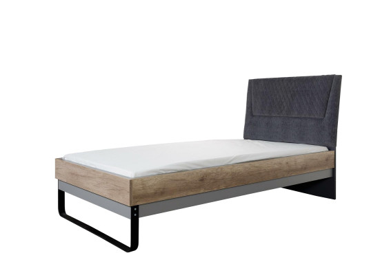 Conjunto moderno de dormitorio juvenil de 6 piezas: cama, mesita de noche, mesa, estantería de pared para el dormitorio.