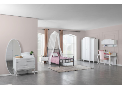Cama mesita de noche cómoda 6 piezas Dormitorio moderno Dormitorio de lujo