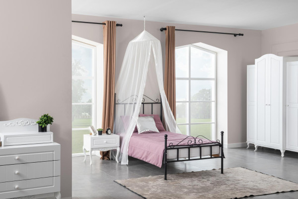 Cama mesita de noche cómoda 6 piezas Dormitorio moderno Dormitorio de lujo