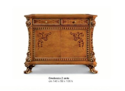 Cómoda Mueble aparador Armarios Cómodas Madera Lujo Sala de estar Dorado Armario Aparador