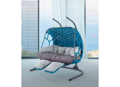 Columpio de cesta Silla colgante de mimbre Sillón colgante Sillón de jardín Sillón colgante Hamaca oscilante