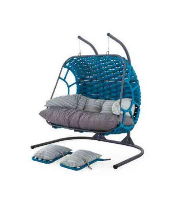 Columpio de cesta Silla colgante de mimbre Sillón colgante Sillón de jardín Sillón colgante Hamaca oscilante
