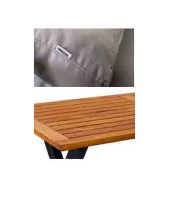 Conjunto de muebles de jardín gris moderno: silla, taburete, mesa, porche, set de 4 piezas.