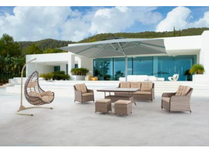 Muebles de jardín modernos Mesa Silla Taburete Sofá de porche Conjunto de 6 piezas. Nuevo