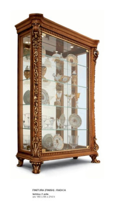 Conjunto de comedor Mesa de comedor Silla Vitrina Grupo de comedor Marrón Juego de 7 piezas