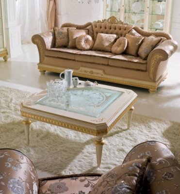 Conjunto de sala de estar Sofá Sillón Mesa auxiliar Mesa de centro RTV 8 piezas