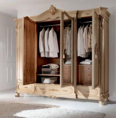 Armario armarios Ropa Beige Dormitorio Madera Mueble Armario