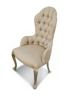 Conjunto de comedor de lujo de madera beige de 6 piezas para comedor, rincón de comida, mesa y silla.
