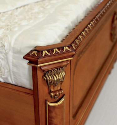 Cama cama doble camas dormitorio marco de cama marrón madera camas