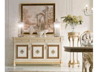 Aparador de madera muebles de comedor armario de lujo color beige