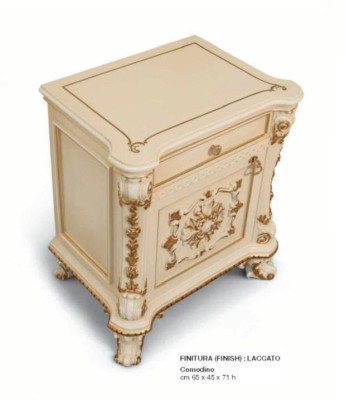 Set de dormitorio cama mesita de noche taburete cama doble de lujo beige