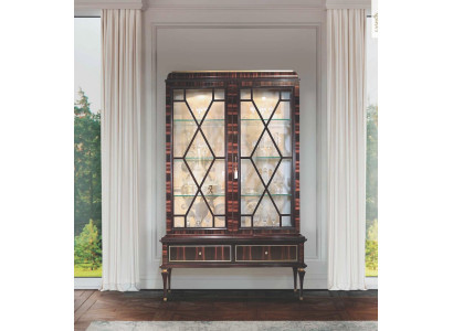 Vitrina armarios vitrinas armario de lujo sala de estar madera marrón vidrio